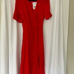 & Other Stories Red wrap dress